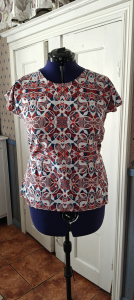 White-red-blue shirt