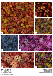 Quilt of Leaves -Shell sheet